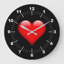 Grande Horloge Ronde Coeur