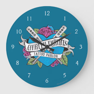 Grande Horloge Ronde Coeur de salon de tatouage du suicide peloton  