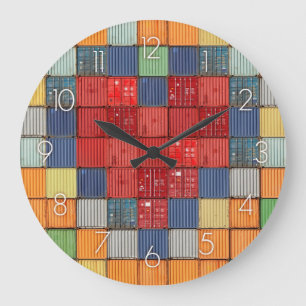 Grande Horloge Ronde Coeur du conteneur d'expédition