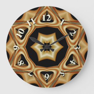 Grande Horloge Ronde Coeurs ambrés