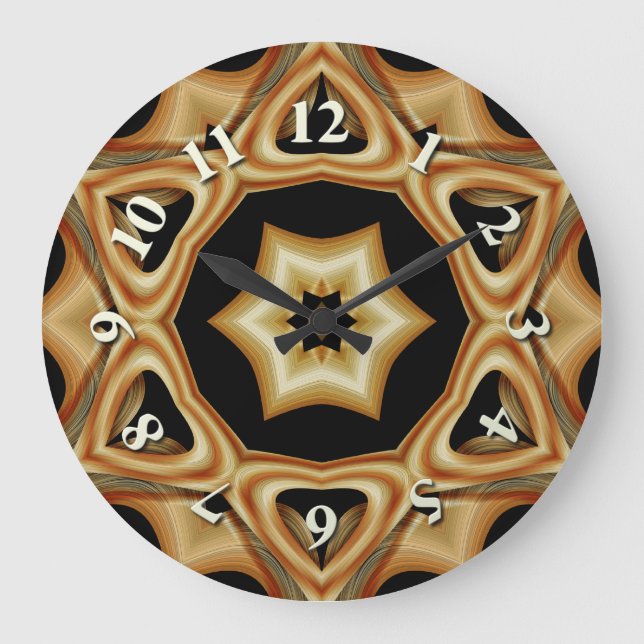 Grande Horloge Ronde Coeurs ambrés (Recto)