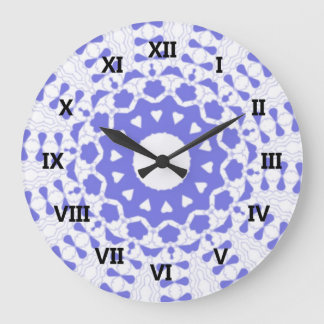 Grande Horloge Ronde Coeurs kaléidoscope Art