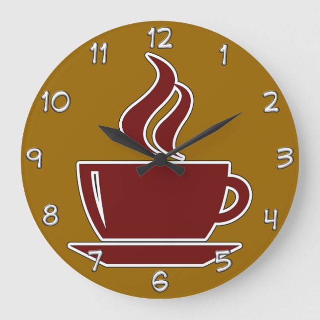 Grande Horloge Ronde Coffee Kitchen Wall Clocks (Recto)
