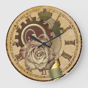 Grande Horloge Ronde Collage de l'horloge Vintage