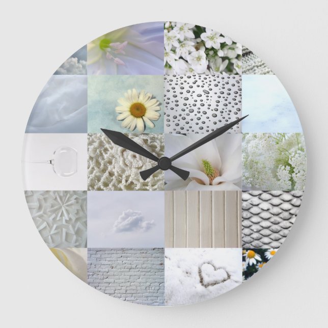 Grande Horloge Ronde Collage de photography (Recto)