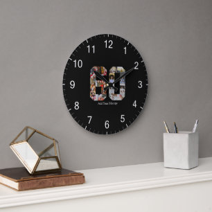 Grande Horloge Ronde Collage photo numéro 60