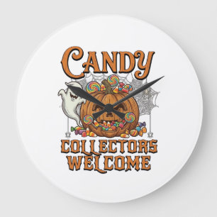 Grande Horloge Ronde Collectionneurs de bonbons bienvenus Citrouille Ar