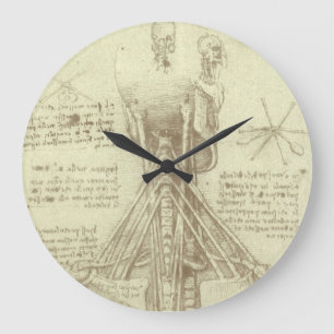 Grande Horloge Ronde Colonne vertébrale de l'anatomie humaine de Léonar