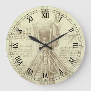 Grande Horloge Ronde Colonne vertébrale de l'anatomie humaine de Léonar