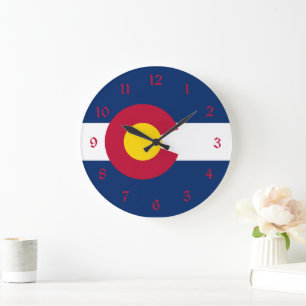 Grande Horloge Ronde Colorado : le drapeau de l'État du centenaire