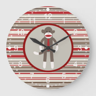 Grande Horloge Ronde Comme un singe à queue de Boss avec Cravate sur le