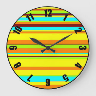 Grande Horloge Ronde Concepteur de bandes Customisées colorées
