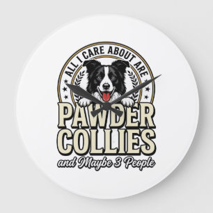 Grande Horloge Ronde Conception de chemise drôle pour amateur de chien