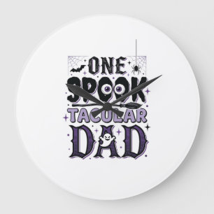 Grande Horloge Ronde Conception de chemise Halloween pour papa Spooktac