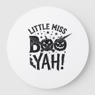 Grande Horloge Ronde Conception de chemise Halloween vintage Little Mis