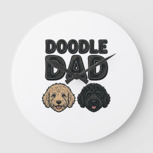 Grande Horloge Ronde Conception de chemise pour papa gribouillis vintag