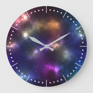 Grande Horloge Ronde Conception de constellations de l'espace cosmique 