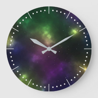 Grande Horloge Ronde Conception de constellations de l'espace cosmique 