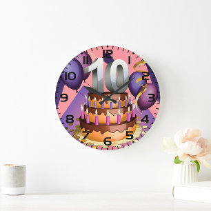 Grande Horloge Ronde Conception de gâteau de célébration élégant pour l