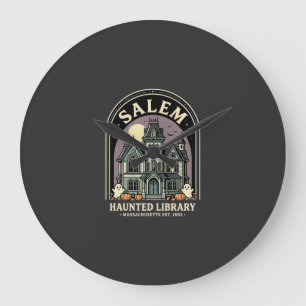 Grande Horloge Ronde Conception de la bibliothèque hantée de Salem Hall