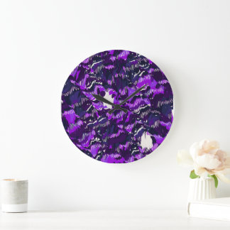 Grande Horloge Ronde Conception de paysage quantique abstrait