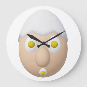 Grande Horloge Ronde Conception de personnage d'œuf fantaisiste RG & RA