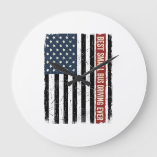 Grande Horloge Ronde Conception de T-shirt Drapeau de Conducteur de Pet
