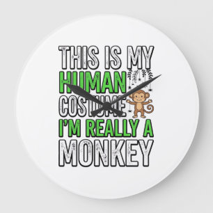 Grande Horloge Ronde Conception de T-shirt Halloween Costume Humain Sin