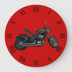 Grande Horloge Ronde Conception de transport de motard