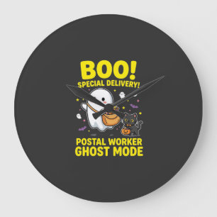 Grande Horloge Ronde Conception d'Halloween pour les travailleurs posta