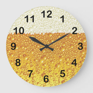 Grande Horloge Ronde Conception d'horloge murale de bière