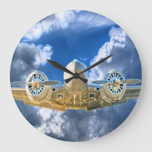 Grande Horloge Ronde Conception élevée volante du hêtre 18