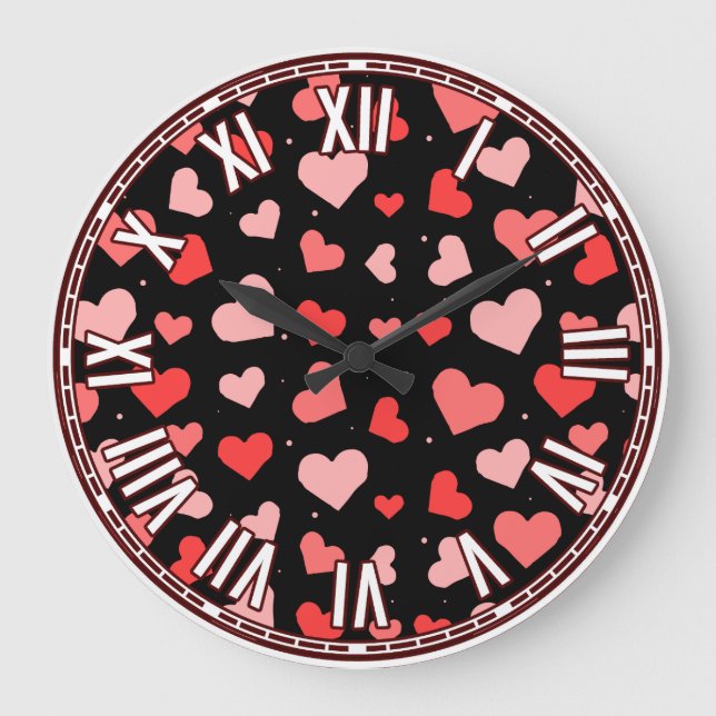 Grande Horloge Ronde Conception inspirée de la Saint-Valentin (Recto)