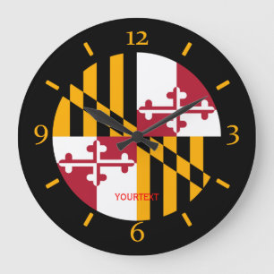 Grande Horloge Ronde Conception personnalisée de drapeau d'état du