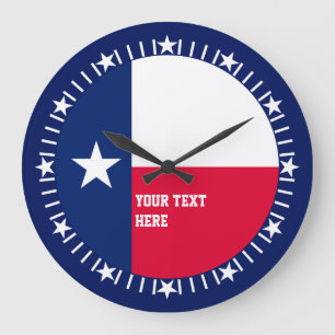 Grande Horloge Ronde Conception personnalisée de drapeau d'état du