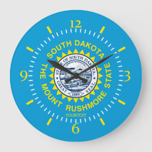 Grande Horloge Ronde Conception personnalisée de drapeau d'état du