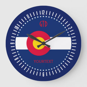 Grande Horloge Ronde Conception personnalisée de drapeau d'état du