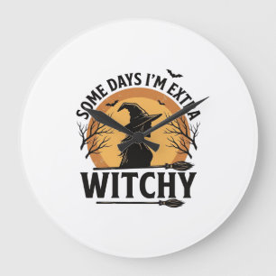 Grande Horloge Ronde Conception vectorielle de citation Halloween vinta