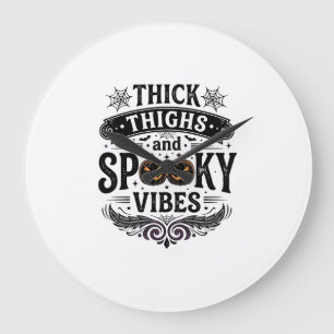 Grande Horloge Ronde Conceptions de chemise Halloween Thick Thighs Spoo