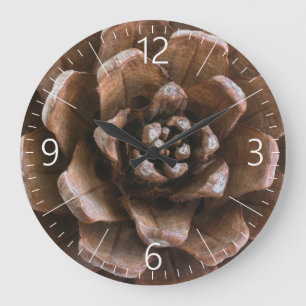 Grande Horloge Ronde Cône de pin