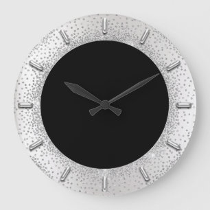 Grande Horloge Ronde Confettis métalliques de parties scintillantes de