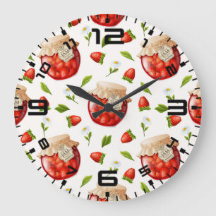Grande Horloge Ronde Confiture aux fraises