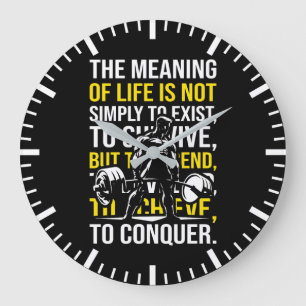 Grande Horloge Ronde Conquer - Gymnase Motivationnelle, Fitness d'entra