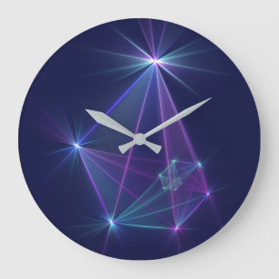 Grande Horloge Ronde Constellation, Art Fractal Abstrait Fantastique