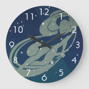 Grande Horloge Ronde Constellation de la Vierge Zodiaque Astrologie Vin