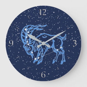 Grande Horloge Ronde Constellation du Capricorne et signe du zodiaque a