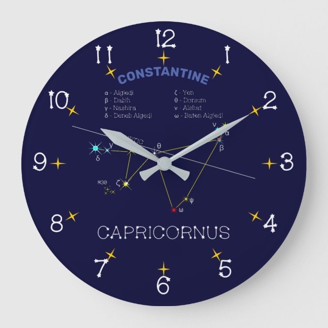 Grande Horloge Ronde Constellation du zodiaque Capricorne (Recto)