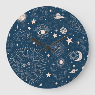 Grande Horloge Ronde Constellations galactiques : Conception de Motif s