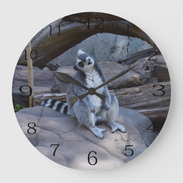 Grande Horloge Ronde Contremaître De Possum À Ringtail Au Travail, (Recto)