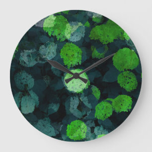 Grande Horloge Ronde Cool, art unique floral / fleuriste motif
